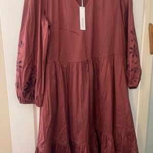 Chico's Women's Maxi Dress in Burgundy 2.5
